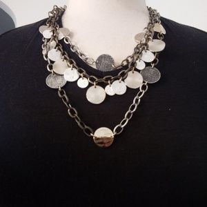 $1🎄Multi Strand Coin Look Necklace